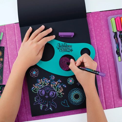 Nebulous Stars - Fekete lapos mandala színező