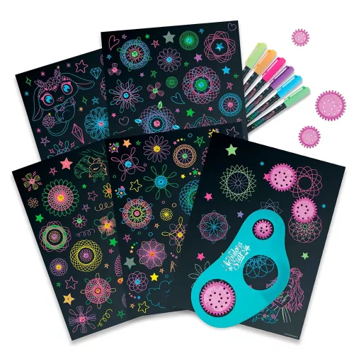 Nebulous Stars - Fekete lapos mandala színező