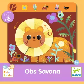 Djeco - Böngésző játék kicsiknek - Eduludo Obs Savana