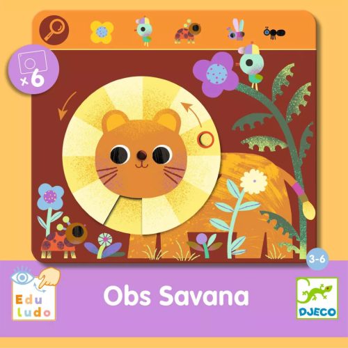 Djeco - Böngésző játék kicsiknek - Eduludo Obs Savana
