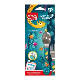   Maped Picnic Fém evőeszköz készlet, szövet tokban - Jungel Fever
