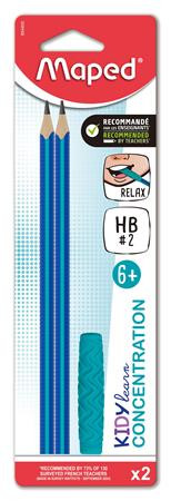 Maped Írástanuló grafitceruza háromszögletű, szilikon véggel - HB -Kidy Learn Concentration