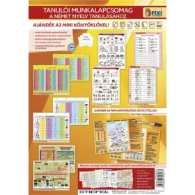   STIEFEL - Tanulói munkalap csomag - 5 munkalap, 1 alátét, filc, - "Német nyelvtanulás"