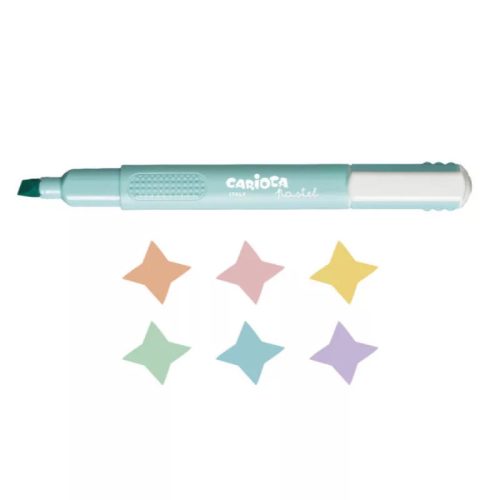 CARIOCA Szövegkiemelő készlet - 6db-os, pasztell színek