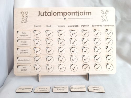 Jutalomtábla - napi tevékenységekhez
