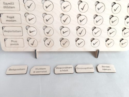 Jutalomtábla - napi tevékenységekhez