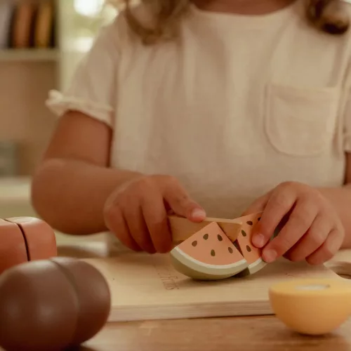 Little Dutch fa gyümölcsszeletelő készlet