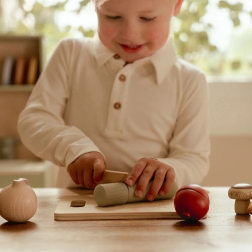 Little Dutch fa zöldségszeletelő készlet