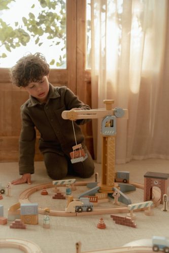 Little Dutch daru készlet vasúti sínpályával