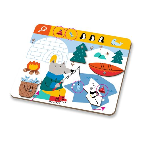 Djeco fejlesztő játék, megfigyelés - Keress és pörgess, Kaland - Eduludo Obs Explore