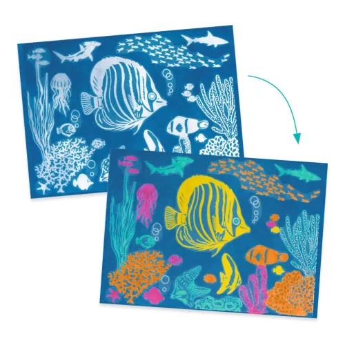 Djeco -Művészeti műhely - Tengermély kék - Ultramarine, Cyanotype