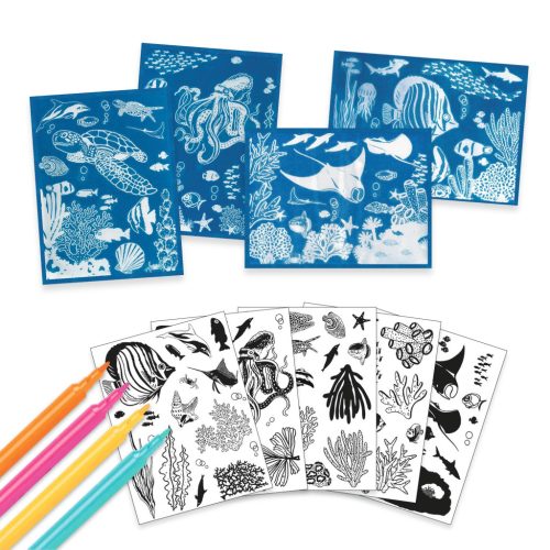 Djeco -Művészeti műhely - Tengermély kék - Ultramarine, Cyanotype
