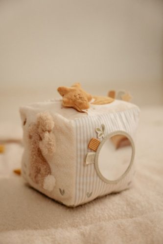 Little Dutch készségfejlesztő plüss kocka - Newborn Naturals