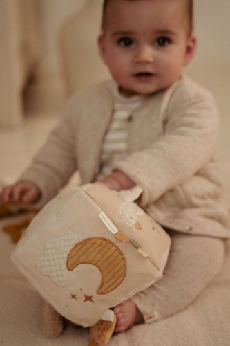 Little Dutch készségfejlesztő plüss kocka - Newborn Naturals