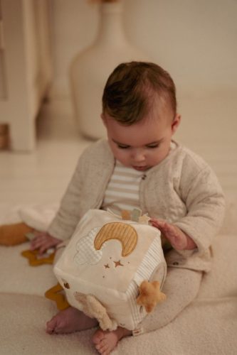 Little Dutch készségfejlesztő plüss kocka - Newborn Naturals