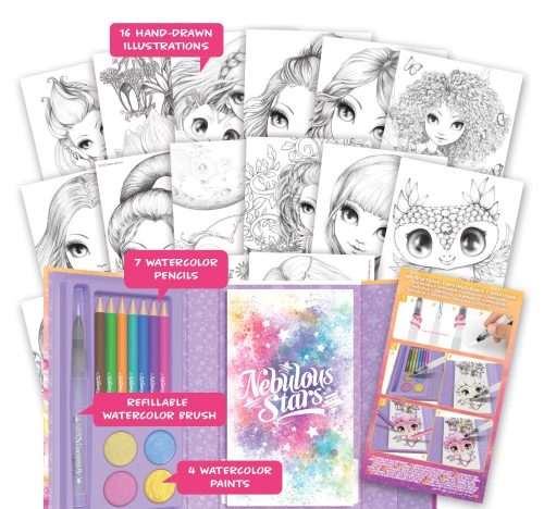 Nebulous Stars - utazó vízfestékes színező 