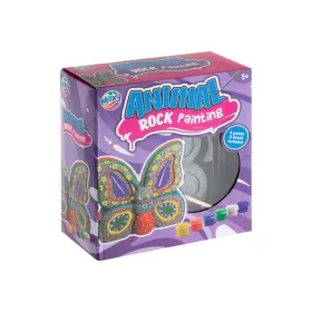   Grafix - Moxy Kavics figura kifestő készlet festékkel és ecsettel, Pillangó