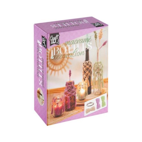 CraftArt - Makramé készítő kreatív készlet, üvegdekorációk virágokkal