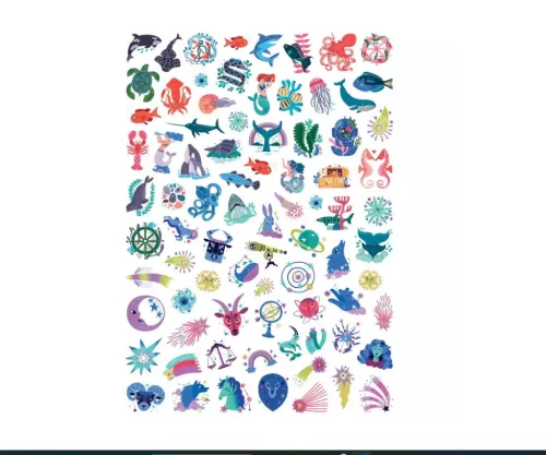 Auzou - 400 db lemosható tetoválás