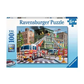 Puzzle 100 db - Tűzoltóautó