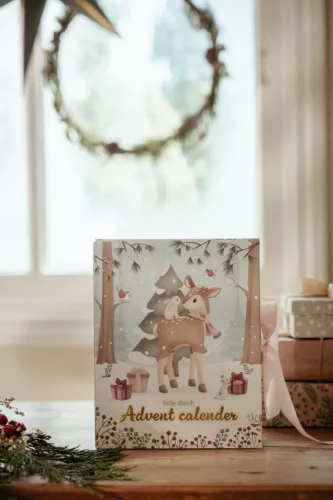 Little Dutch adventi kalendárium charm készítővel és matricával rózsaszín