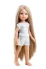 Paola Reina - Las Amigas játékbaba - Carla - Hosszú hajjal, pizsamában