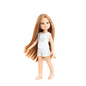   Paola Reina - Las Amigas játékbaba - Cristi - Hosszú hajjal, pizsamában