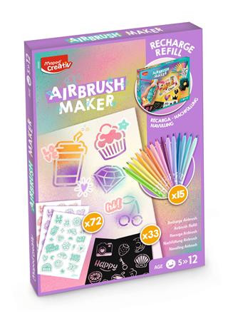 Kreatív festékszóró utántöltő, MAPED CREATIV "Airbrush Maker", pasztel színek