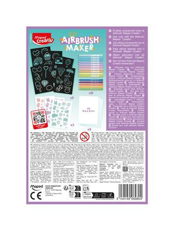 Kreatív festékszóró utántöltő, MAPED CREATIV "Airbrush Maker", pasztel színek