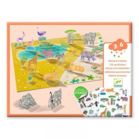   Djeco - Matricázós sztorik, 3D - Állati élőhelyek - Felemelhető matricákkal