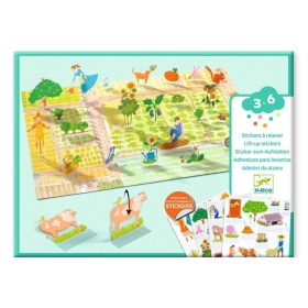   Djeco - Matricázós sztorik, 3D - Farm -Felemelhető matricákkal