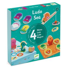Djeco - 4 az 1-ben fejlesztő társasjáték - Tengerben