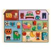 Djeco - Formaillesztő, formaberakó - A házban - Fa puzzle