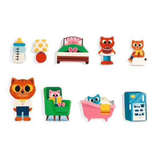 Djeco - Formaillesztő, formaberakó - A házban - Fa puzzle