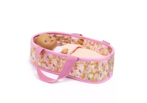 Djeco - Mini Barbara - Játékbaba - mózeskosárral , 20 cm