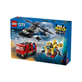   LEGO City 60462 - Nagyszerű járművek 3 az 1-ben - Helikopter, tűzoltóautó, tengeralattjáró