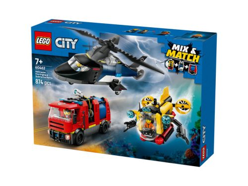 LEGO City 60462 - Nagyszerű járművek 3 az 1-ben - Helikopter, tűzoltóautó, tengeralattjáró