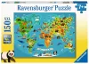 Ravensburger  Állatos világtérkép XXL 150 db