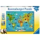Ravensburger  Állatos világtérkép XXL 150 db