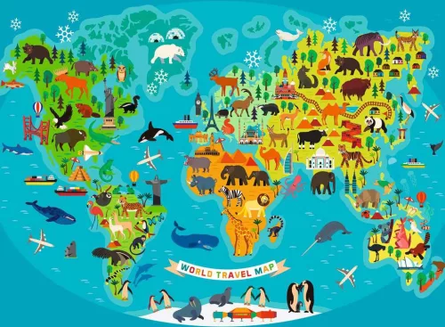 Ravensburger  Állatos világtérkép XXL 150 db