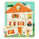 Djeco - Formaillesztő, formaberakó puzzle - Vendégségben - Chez Leo