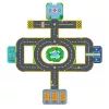 Djeco - Crazy Motors autópálya - Városi úthálózat épület elemekkel - Padló puzzle