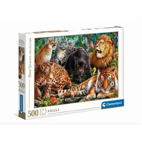 Clementoni - Vadmacskák - 500 db-os puzzle