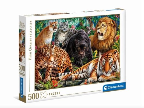 Clementoni - Vadmacskák - 500 db-os puzzle