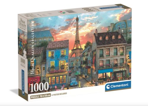 Clementoni - Párizs utcái - 1000 db-os High Quality Collection Compact puzzle