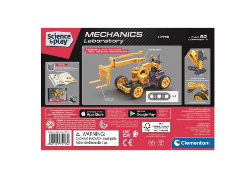 Clementoni -Mechanikai labor - targonca építőkészlet