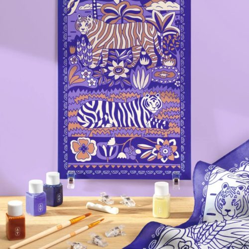 AGA - Műterem - Selyemfestés - Tigrisek - Selyemsállal