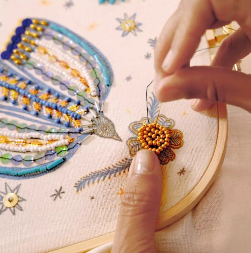 AGA - Műterem - Gyöngyhímzés - Gyöngymadár