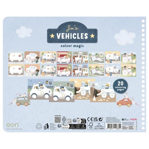 Little Dutch varázsfüzet színes ceruzával - Jim és barátai