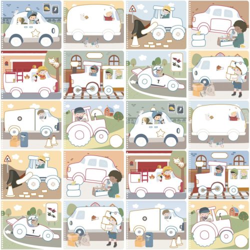 Little Dutch varázsfüzet színes ceruzával - Jim és barátai